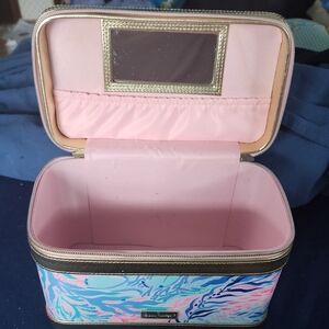 Lilly Pulitzer Pink and Blue Cosmetic Case